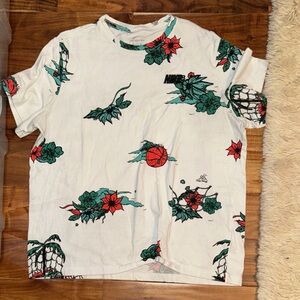Nike Hoop Island Floral Print T-Shirt Basketball Men’s XXL